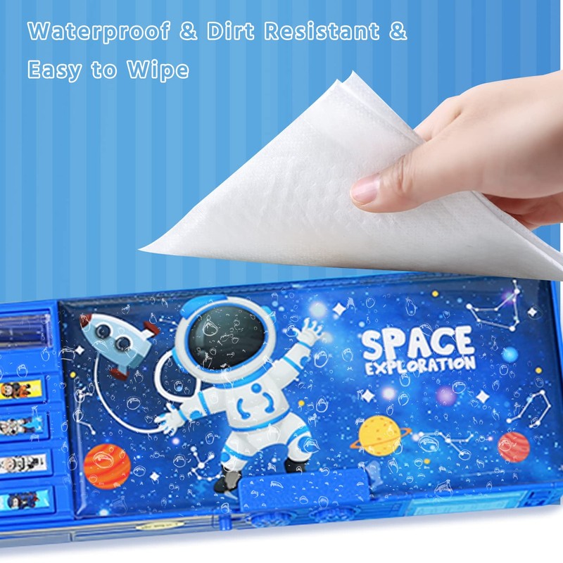 Ristpal Pop Up Multifunctional Pencil Case for Boys and Girls,