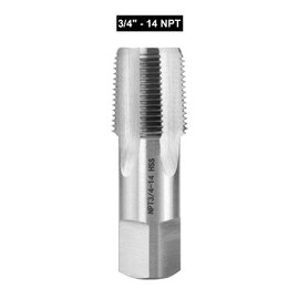 LWCUSNJ 3/4" - 14 NPT Pipe Tap,1pc M2 NPT Tapered Pipe Thread Tap, Used for Conventional Machine Tapping or CNC Tapping, Can Tap Steel and Stainless Steel