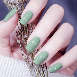 VENALISA 15ml Sage & Mint Light Green Gel Nail Polish, Olive Pastel Green Color, Soak Off UV LED Nail Gel Polish, Nail Art Starter Manicure Salon DIY at Home, 0.53 OZ