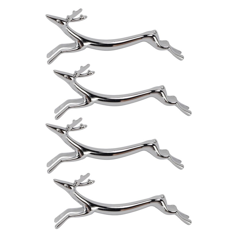 4PCS Cutlery Rest Silver Chopstick Stand Electroplated Polished Zinc Alloy