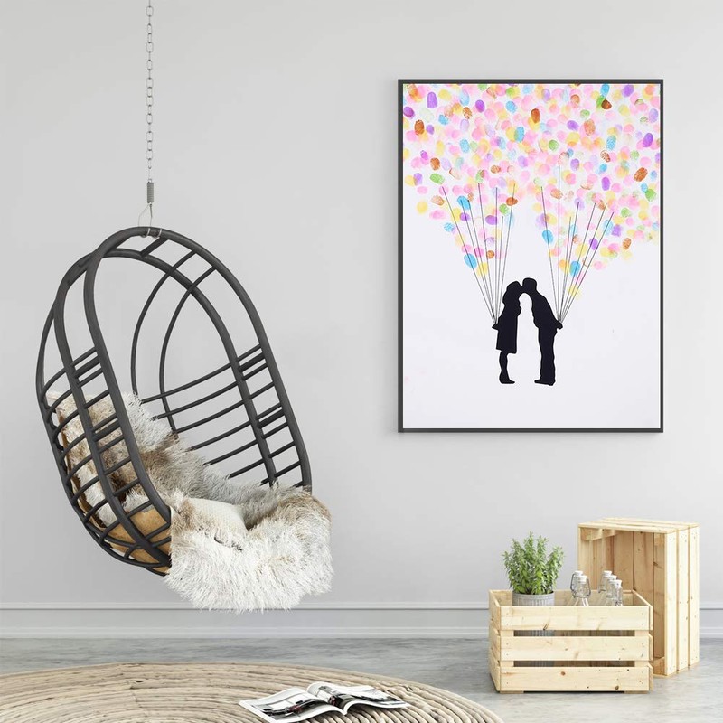 4 types fingerprint tree custom wedding guest book wedding guest