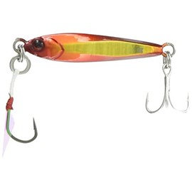 JACKALL Metal Jig, Big Backer Jig, 1.7 inches (42 mm), 0.4 oz (10 g), Akakin/Magma Wave Holo