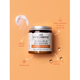 Curlsmith - Double Cream Deep Quencher - Vegan Moisturising Conditioner for Ultra Dry, Wavy or Curly Hair (59 ml)