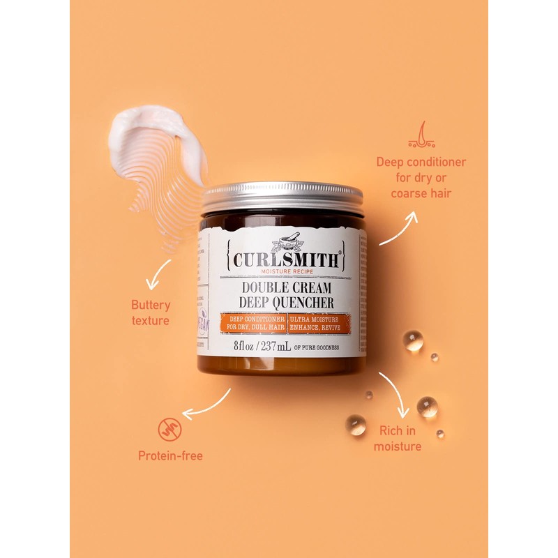 Curlsmith - Double Cream Deep Quencher - Vegan Moisturising Conditioner