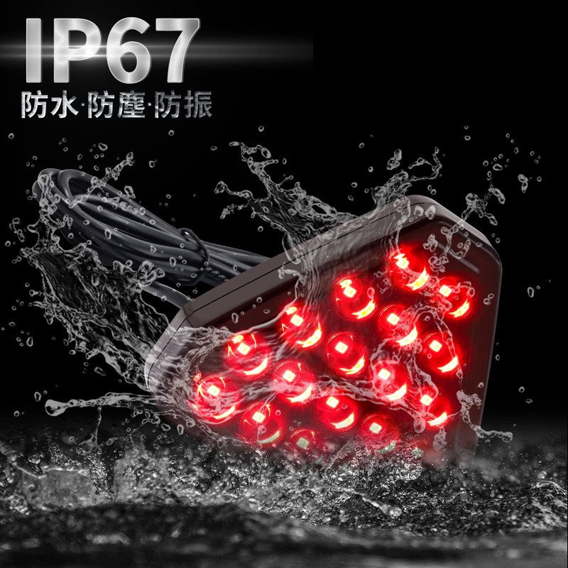 Ygmylandbb led brake light tail stop light 12v flashing red
