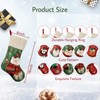 5 Pack Christmas Stockings with 3D Snowman/Elk/Santa Claus/Penguin/Elf, Large 18’’