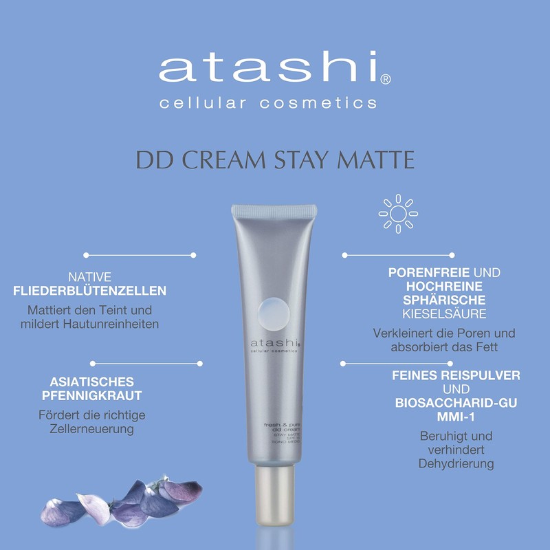 Atashi DD Cream Stay Matte Moisturising Cream with Colour Even