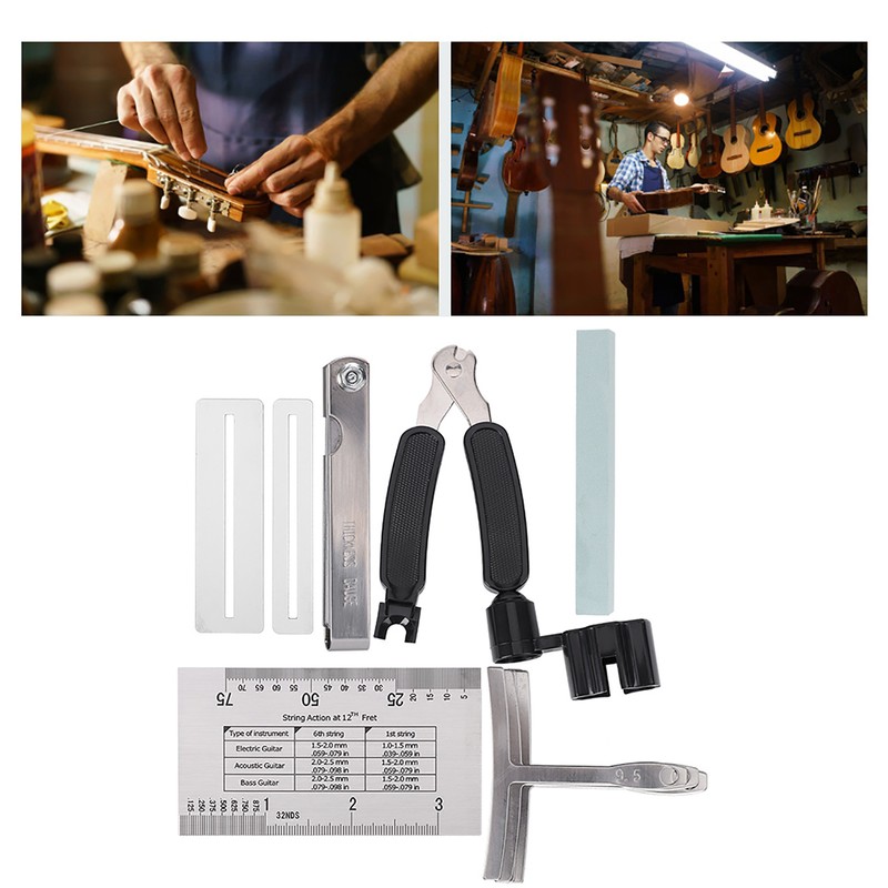 Guitar Tool Set Including Sander Radius Gauge String Action Ruler