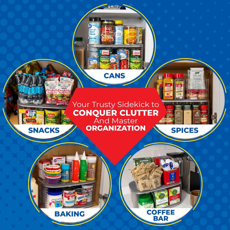 Mighty Susan Kitchen Organizer for Canned Goods: 2-Tiered Robust Turntable