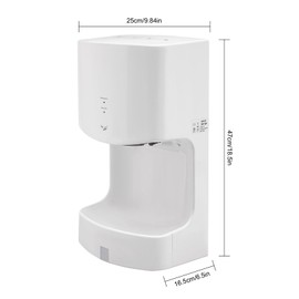 LYNICESHOP Automatic Hand Dryer, 110V Electric Automatic Hand Dryer Commercial Household Hot Air Hand Blower Automatic Jet Hand Dryer with Drip Tray and Drain Tank for Bathroom and Kitchen White