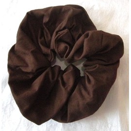 Brown Cotton Scrunchy-Large - Made in the USA