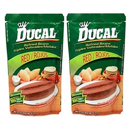 DUCAL Frijoles Rojos Volteados Molidos (Doy Pack) 2 PACK 400 gr. c/u | Refried Red Beans (Doy Pack) 2 PACK 14.1 oz. each.