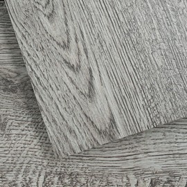 VallisCo Peel and Stick Vinyl Flooring 36 Pack 54 Sq.Ft, Waterproof Vinyl Flooring Peel and Stick for Office, Living Room, Bathroom, Kitchen - Unique Design Easy to Install Floor, Light Gray