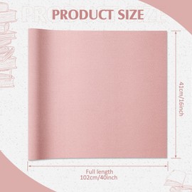 PerKoop Book Cloth for Book Binding 40 x 16 Inch Fabric Surface Paper Backed Bookcover Archival European Durable Strong Bookbinding Supplies Cover Books Album Scrapbooking (Pink)