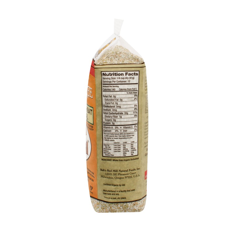 Bob's Red Mill Org Whole Grain Creamy Buckwheat Hot Cereal,