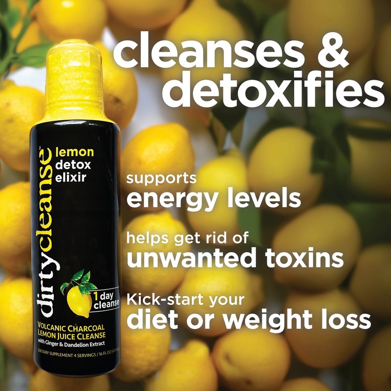 Dirty Cleanse Lemon Detox with Volcanic Charcoal with Ginger and