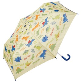 UBOT1-A Children's Folding Umbrella, 20.9 inches (53 cm), Dinosaurus, Picture Book, For 8 - 9 Years, Approx. 45.3 - 49.2 inches (115 - 125 cm), Elementary School Students, Hand Opening, Dedicated