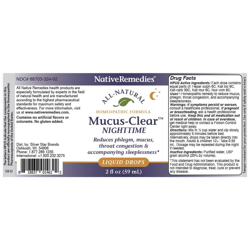 Native Remedies NativeRemedies Mucus-Clear Nighttime 2 Pack