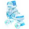 SMOOJOY Roller Skates for Girls Kids Boys,4 Size Adjustable Indoor