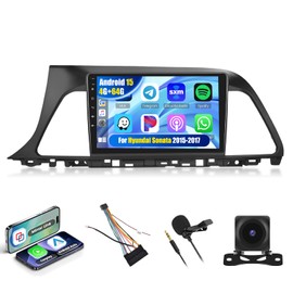 Realdio [4+64G] Car Stereo Radio for Hyundai Sonata 2015 2016 2017 with Wireless CarPlay Android Auto MirrorLink 32EQ Bluetooth 5.0