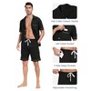 MoFiz Men's Cotton Pajama Set Sleepwear Shorts Summer Sleep Sets