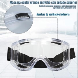 Mascarilla Respiratoria Reutilizable con Anteojos de Seguridad y Filtros Azul NEWKIBOU