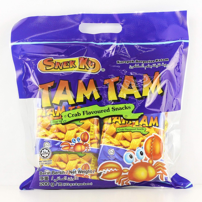 Snek Ku Malaysia Tam Tam Crab Flavour MiMi Prawn Flavour