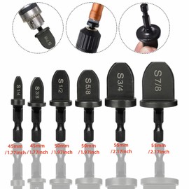 6 Pcs Pipe Expander Hex Shank Swaging Tool Drill Bit Set Hex Shank Tube Expanders Air Conditioner Copper Pipe Swaging Rotary Tool 7/8 3/4 5/8 1/2 3/8 1/4 Inch
