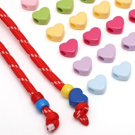 60PCS Mixed Colorful Acrylic Heart Beads Bulk for Jewelry Making Colored Assorted Spacer Bead Keychain Making Craft Beads Cute Hearts Beads DIY for Bracelets Necklace Earring Aesthetic Charms Jewelry