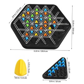 Kisangel Unique Triangle Chain Chess Family Friendly Portable Multiplayer Iq Challenge