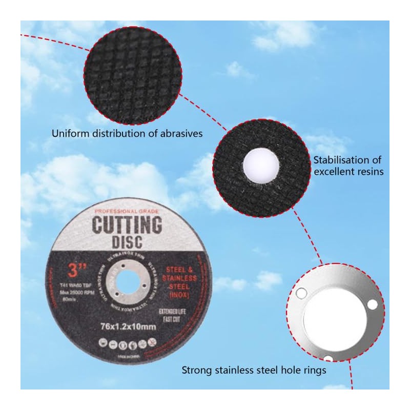 18 Pcs Cutting Discs, 76mm Cutting Disc, Angle Grinder Discs