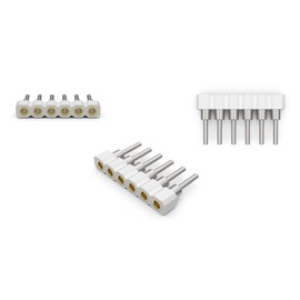 Litcessory 6-Pin to Cut-End Connector Compatible with Nanoleaf Essentials Lightstrips (Solder-On) (10 Pack, White)
