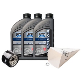 Tusk 4-Stroke Oil Change Kit Bel-Ray ATV & SXS Trail 10W-40 Compatible with Yamaha Grizzly 700 4x4 2016-2018/Kodiak 700 4X4 2016-2018
