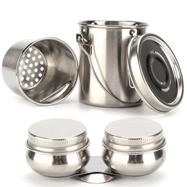 Stainless Steel Brush Wash Bucket, Easy to Carry Painting Supplies with Filter for Art Students and Painters