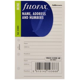 Filofax Mini Name/ Address/ Telephone Number