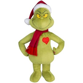 Gemmy Grinch Holiday Greeter with Light Up Heart, Multi