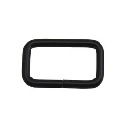 Wuuycoky 1" Inner Length Black Rectangle Rings Loop Ring No Welded for Strap Webbing Belts Buckle Pack of 15