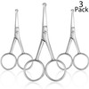 Mudder 3 Pieces Nose Hair Scissors Rounded Tip Scissors Facial