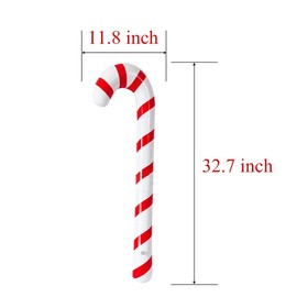 Joliyoou Inflatable Candy Canes for Christmas Decorations, Candy Canes Balloons for Party Decorations, Outdoor Candy Canes Decorations, 6 PCS