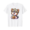 Cute Kawaii Chibi Yorkshire Terrier Drinking Boba Tea T-Shirt
