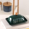 Small Butter Keeper Container with Raised Edge, Porcelain Butter Dish,Butter