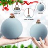PullCrease 12 Pcs Velvet Christmas Ball Ornaments - 4 Inch