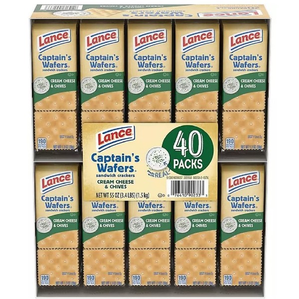 Lance Captain's Wafers, Cream Cheese and Chives (40 pk.)