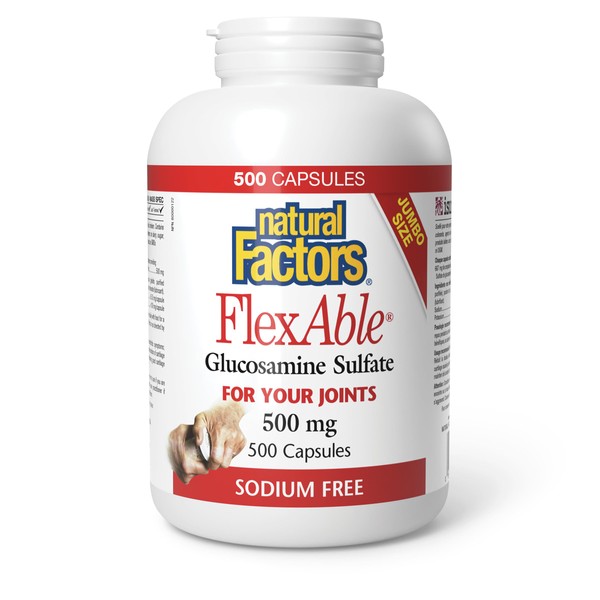 Natural Factors Natural Factors FlexAble? Glucosamine Sulfate 500 mg, VALUE