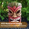 qzzwbbtc Tiki Head Solar Statue Light for Garden Decor and