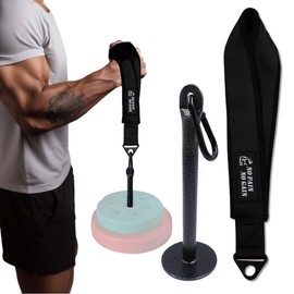 Arm Wrestling Training Strap Belt Hand Grip Arm Finger Forearm Exerciser Strengthener for Cable Machine and Free Weight