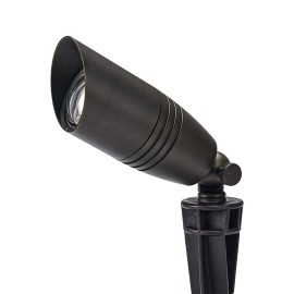 USA Warehouse LT2505 Antique Bronze LED Low Voltage Landscape Lighting Brass Spot Light up Lights with ETL CertificateColor: Antique Bronze, Emitting Color: White, Lamp Power(W): 2-12W Adjustable