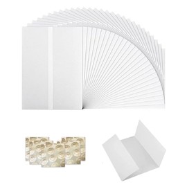 Wjelet 50 Pcs Pre Folded Vellum Jackets for Invitations, 5x7 inch Translucent Vellum Paper Wrap Jackets for Wedding, Birthday, and DIY Projects