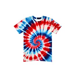 DNXFUHR Kids Red Blue White Tie Dye Shirt for Boys' Girls' Youth Hippies Senior Tie-Dye T-Shirt Outfit Tee Clothes Large