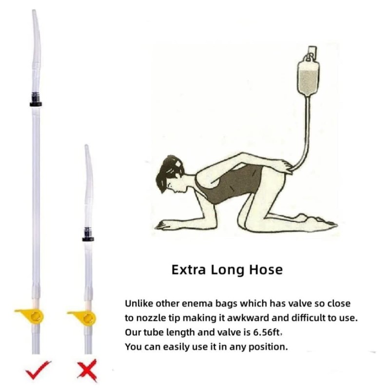 Enema Kit Replacement Part Silicone Enema Hose Colon Cleansing Accessories
